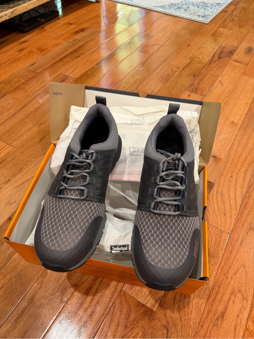 Timberland PRO Men's Grey and Black Athletic Work Sneakers